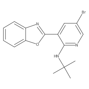 3-(Benzo[d]oxazol-2-yl)-5-bromo-N-(tert-butyl)pyridin-2-amine结构式