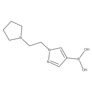 [1-(2-Pyrrolidin-1-ylethyl)pyrazol-4-yl]boronic acid Structure