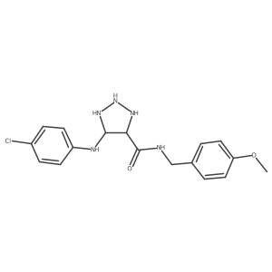 5-(4-chloroanilino)-N-[(4-methoxyphenyl)methyl]triazolidine-4-carboxamide Structure