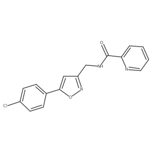 N-((5-(4-chlorophenyl)isoxazol-3-yl)methyl)picolinamide结构式
