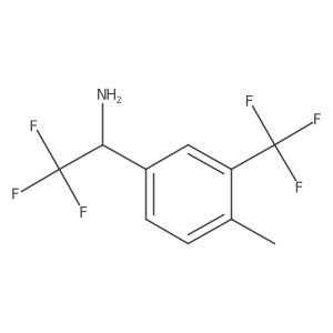 (S)-2,2,2-Trifluoro-1-(4-methyl-3-(trifluoromethyl)phenyl)ethan-1-amine Structure