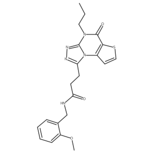 N-(2-methoxybenzyl)-3-(5-oxo-4-propyl-4,5-dihydrothieno[2,3-e][1,2,4]triazolo[4,3-a]pyrimidin-1-yl)propanamide结构式