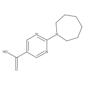 2-(Azepan-1-yl)pyrimidine-5-carboxylic acid结构式