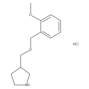 3-{[(2-Methoxybenzyl)oxy]methyl}pyrrolidine hydrochloride Structure