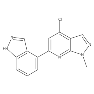 4-Chloro-6-(1H-indazol-4-yl)-1-methyl-1H-pyrazolo[3,4-b]pyridine结构式