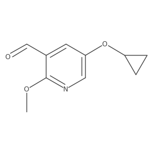 5-Cyclopropoxy-2-methoxynicotinaldehyde结构式