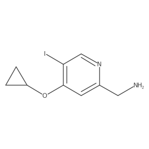 (4-Cyclopropoxy-5-iodopyridin-2-YL)methanamine结构式