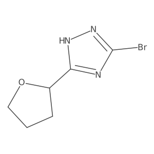 3-bromo-5-(tetrahydrofuran-2-yl)-1H-1,2,4-triazole Structure