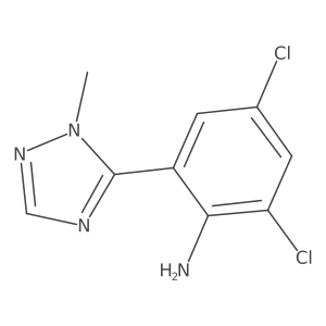 2,4-dichloro-6-(1-methyl-1H-1,2,4-triazol-5-yl)aniline Structure