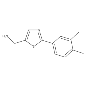 (2-(3,4-Dimethylphenyl)thiazol-5-yl)methanamine结构式