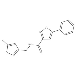 N-((5-methylisoxazol-3-yl)methyl)-5-phenylisoxazole-3-carboxamide Structure