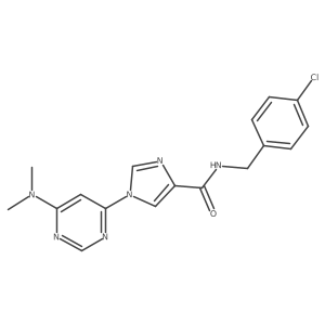 N-[(4-chlorophenyl)methyl]-1-[6-(dimethylamino)pyrimidin-4-yl]-1H-imidazole-4-carboxamide Structure