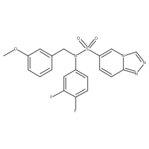 N-(3,4-difluorophenyl)-N-[(3-methoxyphenyl)methyl]-[1,2,4]triazolo[4,3-a]pyridine-6-sulfonamide结构式