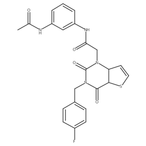N-(3-acetamidophenyl)-2-{3-[(4-fluorophenyl)methyl]-2,4-dioxo-1H,2H,3H,4H-thieno[3,2-d]pyrimidin-1-yl}acetamide Structure