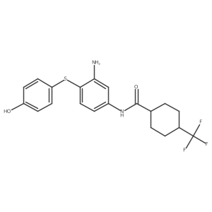 N-[3-Amino-4-[(4-hydroxyphenyl)thio]phenyl]-4-(trifluoromethyl)cyclohexanecarboxamide Structure