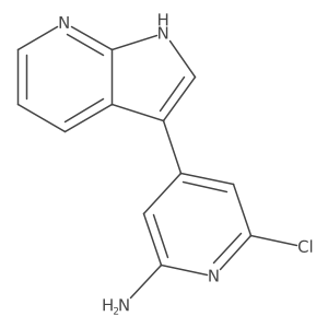 6-Chloro-4-(1H-pyrrolo[2,3-b]pyridin-3-yl)-2-pyridinamine结构式