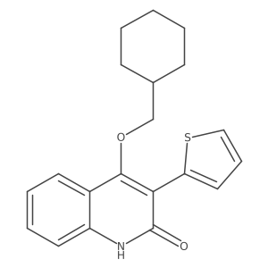 4-(cyclohexylmethoxy)-3-thiophen-2-yl-1H-quinolin-2-one结构式