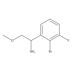 (S)-1-(2-Bromo-3-fluorophenyl)-2-methoxyethan-1-amine Structure