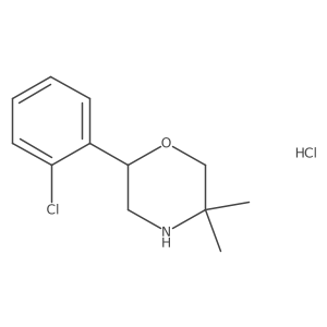 2-(2-Chlorophenyl)-5,5-dimethylmorpholine hydrochloride Structure