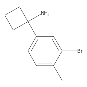 1-(3-Bromo-4-methylphenyl)cyclobutan-1-amine Structure