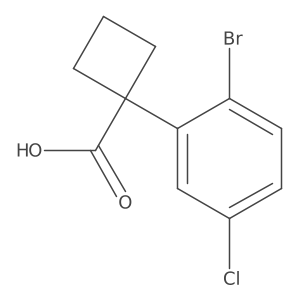 1-(2-Bromo-5-chlorophenyl)cyclobutane-1-carboxylic acid结构式