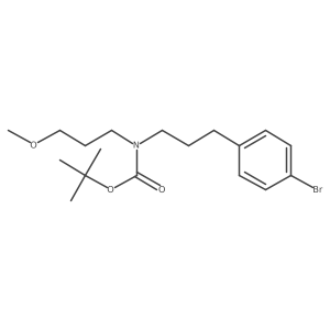 tert-butyl N-[3-(4-bromophenyl)propyl]-N-(3-methoxypropyl)carbamate Structure