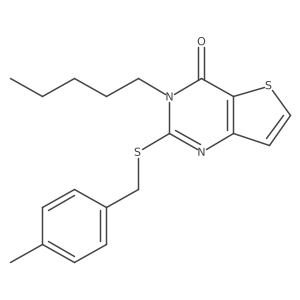 2-{[(4-methylphenyl)methyl]sulfanyl}-3-pentyl-3H,4H-thieno[3,2-d]pyrimidin-4-one Structure