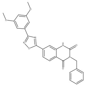 3-benzyl-7-[3-(3,5-dimethoxyphenyl)-1,2,4-oxadiazol-5-yl]quinazoline-2,4(1H,3H)-dione结构式