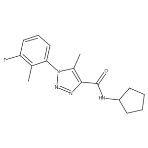 N-cyclopentyl-1-(3-fluoro-2-methylphenyl)-5-methyl-1H-1,2,3-triazole-4-carboxamide结构式