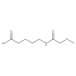 Pentanoic acid, 5-[[2-(methylthio)acetyl]amino]- Structure