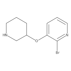 2-Bromo-3-(piperidin-3-yloxy)pyridine结构式