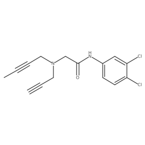 2-[(but-2-yn-1-yl)(prop-2-yn-1-yl)amino]-N-(3,4-dichlorophenyl)acetamide结构式