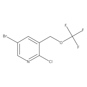 5-Bromo-2-chloro-3-((trifluoromethoxy)methyl)pyridine结构式