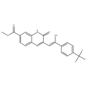 3-Oxo-2-[2-oxo-2-(4-trifluoromethyl-phenyl)-ethylidene]-1,2,3,4-tetrahydro-quinoxaline-6-carboxylic acid methyl ester Structure