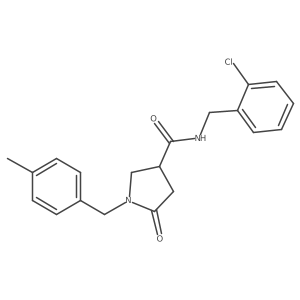 N-[(2-chlorophenyl)methyl]-1-[(4-methylphenyl)methyl]-5-oxopyrrolidine-3-carboxamide Structure