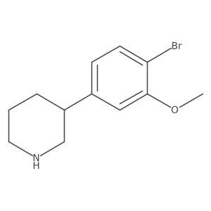 3-(4-Bromo-3-methoxyphenyl)piperidine Structure