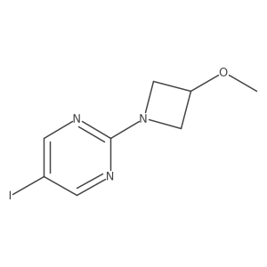 5-Iodo-2-(3-methoxyazetidin-1-yl)pyrimidine结构式