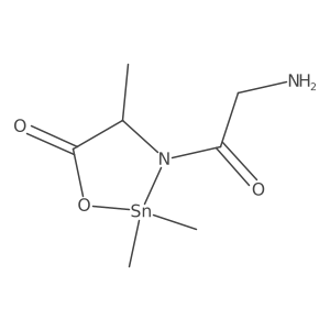 1,3,2-Oxazastannolidin-5-one, 3-(aminoacetyl)-2,2,4-trimethyl-, (S)-结构式