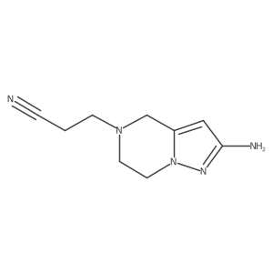 3-(2-Amino-6,7-dihydropyrazolo[1,5-a]pyrazin-5(4H)-yl)propanenitrile结构式