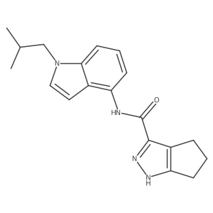 N-[1-(2-methylpropyl)-1H-indol-4-yl]-2,4,5,6-tetrahydrocyclopenta[c]pyrazole-3-carboxamide Structure