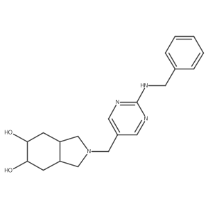 rel-(3aR,5R,6S,7aS)-2-((2-(Benzylamino)pyrimidin-5-yl)methyl)octahydro-1H-isoindole-5,6-diol结构式