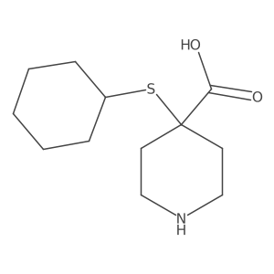 4-(Cyclohexylthio)piperidine-4-carboxylic acid Structure