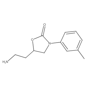 5-(2-Aminoethyl)-3-(3-methylphenyl)-1,3-oxazolidin-2-one结构式