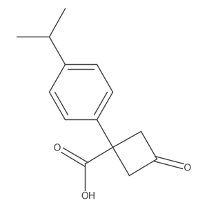 1-(4-Isopropylphenyl)-3-oxocyclobutane-1-carboxylic acid结构式