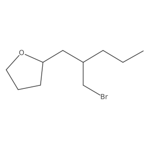 2-[2-(Bromomethyl)pentyl]oxolane Structure