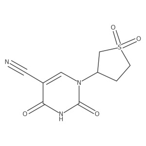 1-(1,1-Dioxidotetrahydrothiophen-3-yl)-2,4-dioxo-1,2,3,4-tetrahydropyrimidine-5-carbonitrile Structure