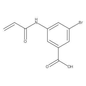 3-Bromo-5-(prop-2-enamido)benzoic acid结构式