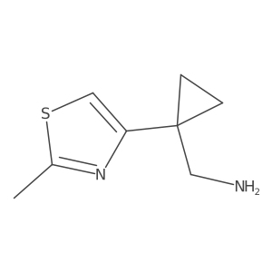 [1-(2-Methyl-1,3-thiazol-4-yl)cyclopropyl]methanamine Structure