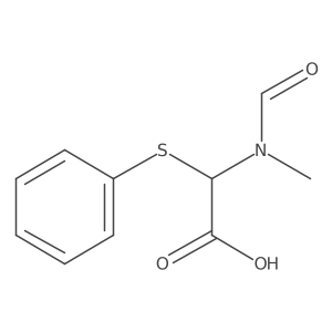 Acetic acid, (formylmethylamino)(phenylthio)- Structure