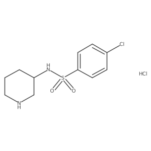 4-Chloro-N-(piperidin-3-yl)benzenesulfonamide hydrochloride Structure